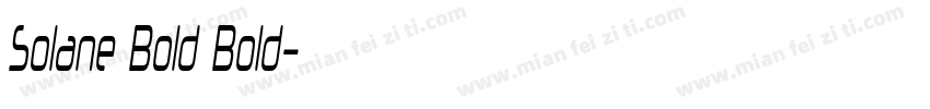 Solane Bold Bold字体转换